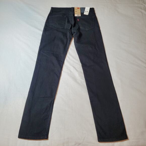 Levis Mens Size 30X32 NWT 511 Flex Straight Jeans Slim-Fit Denim Black - Picture 5 of 10